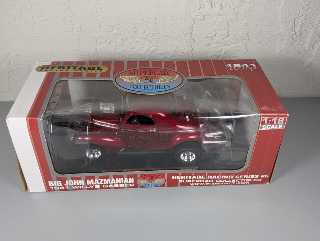Supercar Collectibles Big John Mazmanian 1941 Willys Gasser 1:18 Diecast NHRA