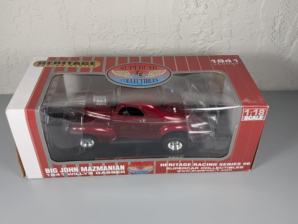 Supercar Collectibles Big John Mazmanian 1941 Willys Gasser 1:18 Diecast NHRA