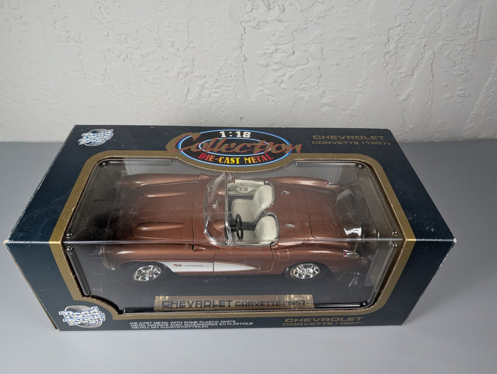 Road Tough Yat Ming 1957 Chevrolet Corvette 1:18 Diecast Bronze #92018 NIB