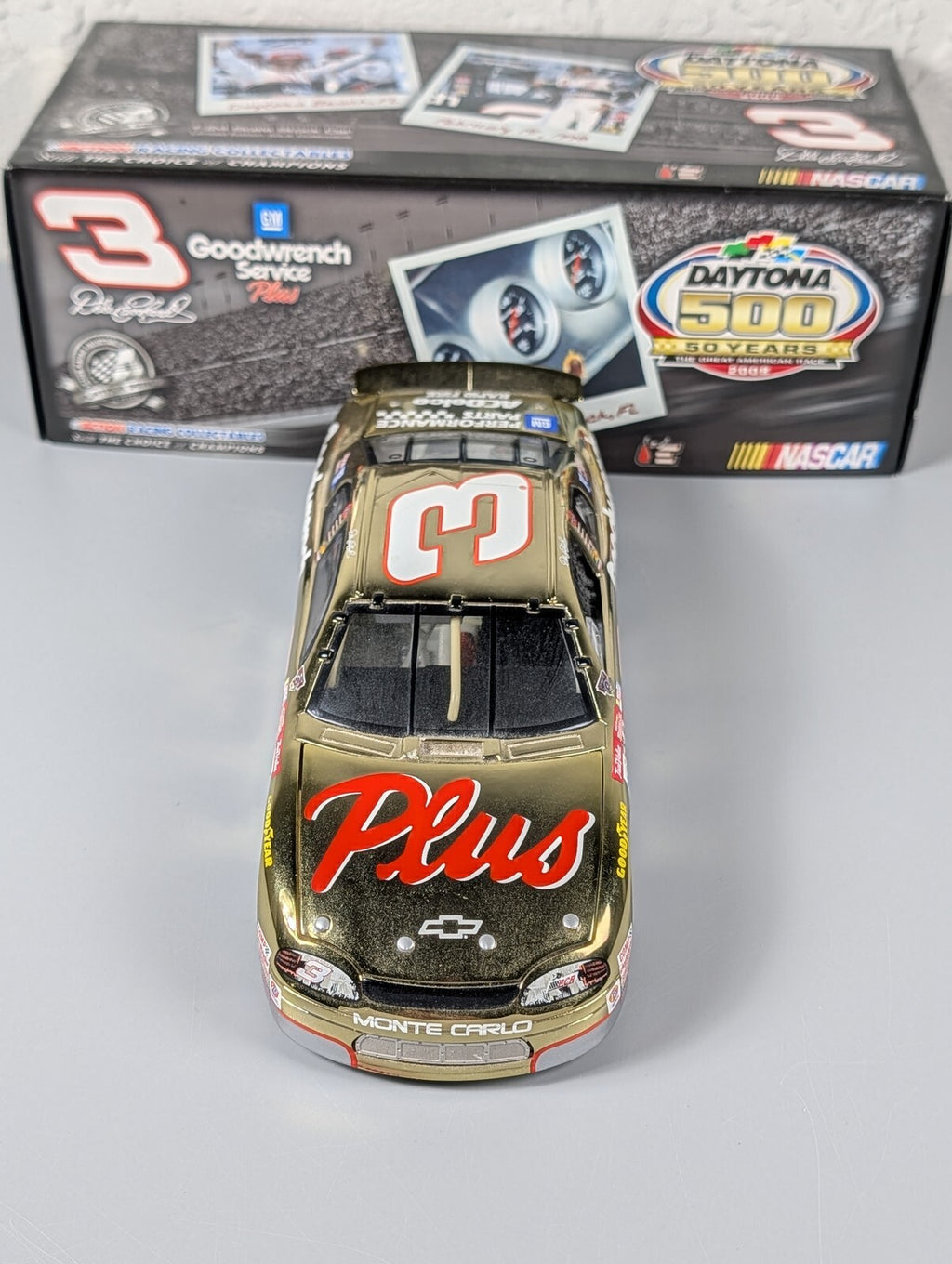Dale Earnhardt #3 Goodwrench 1998 Daytona 500 Win Gold Chrome 1:24 DIN 4560/5004