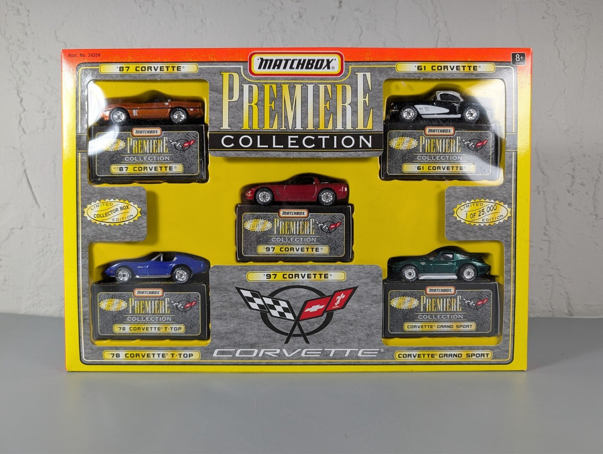 Matchbox Premiere Collection Corvette 5-Car Set Sealed 34359-6 1996