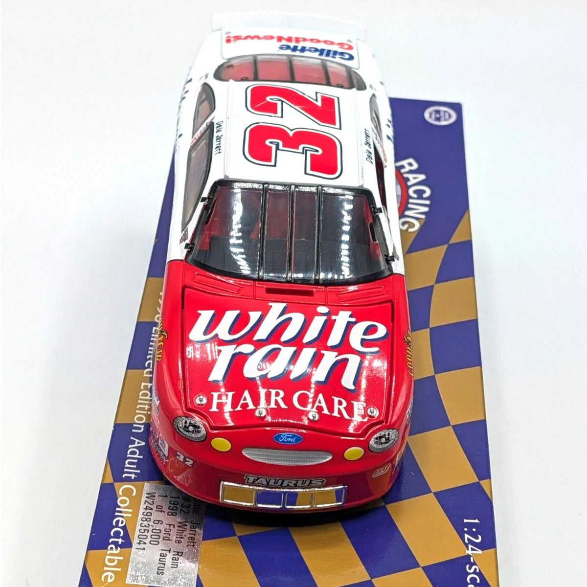 Action 1998 Dale Jarrett #32 White Rain Ford Taurus 1:24 NASCAR Diecast