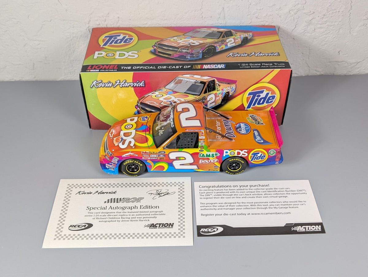 Kevin Harvick #2 Tide PODS 2012 Silverado Truck Autographed 1:24 DIN 133/250