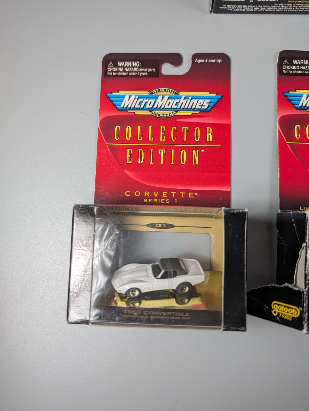 Micro Machines Corvette Collector Edition Lot of 5 Galoob 1998 CE3 CE7 CE8 CE11