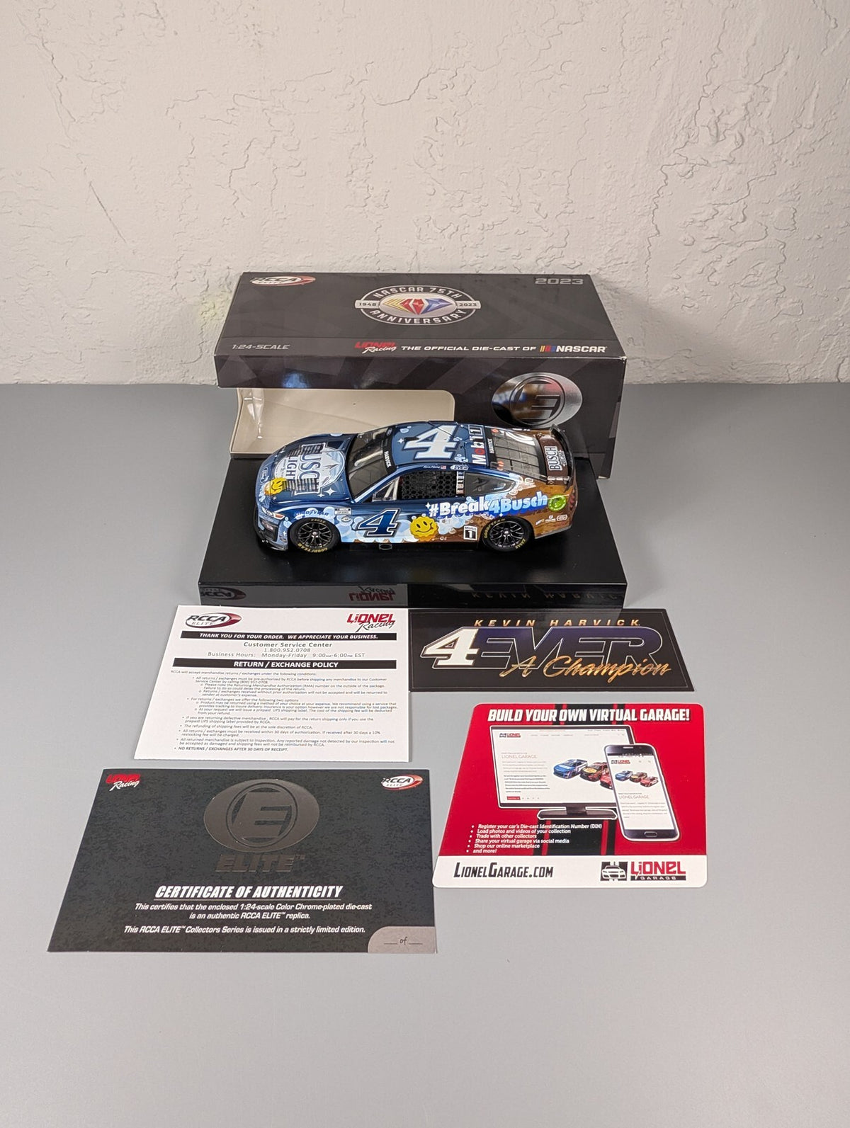 Kevin Harvick #4 Busch Light Dirt 2023 Mustang Elite Color Chrome 1:24 DIN 12/24