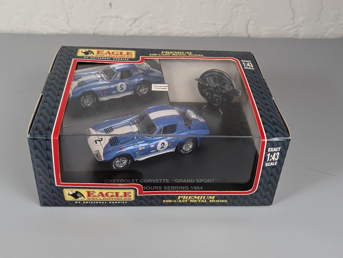 Eagle Collectibles 1964 Corvette Grand Sport Coupe #2 Sebring 1:43 Diecast