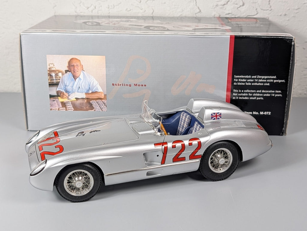 CMC 1:18 Mercedes-Benz 300 SLR 722 Signed Stirling Moss Mille Miglia  M-072 COA