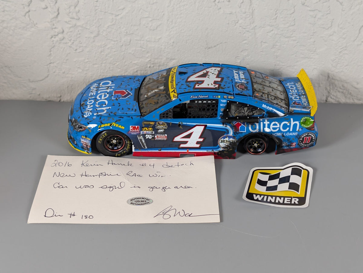 Kevin Harvick Signed #4 ditech 2016 New Hampshire Win Raced 1:24 DIN 180/517