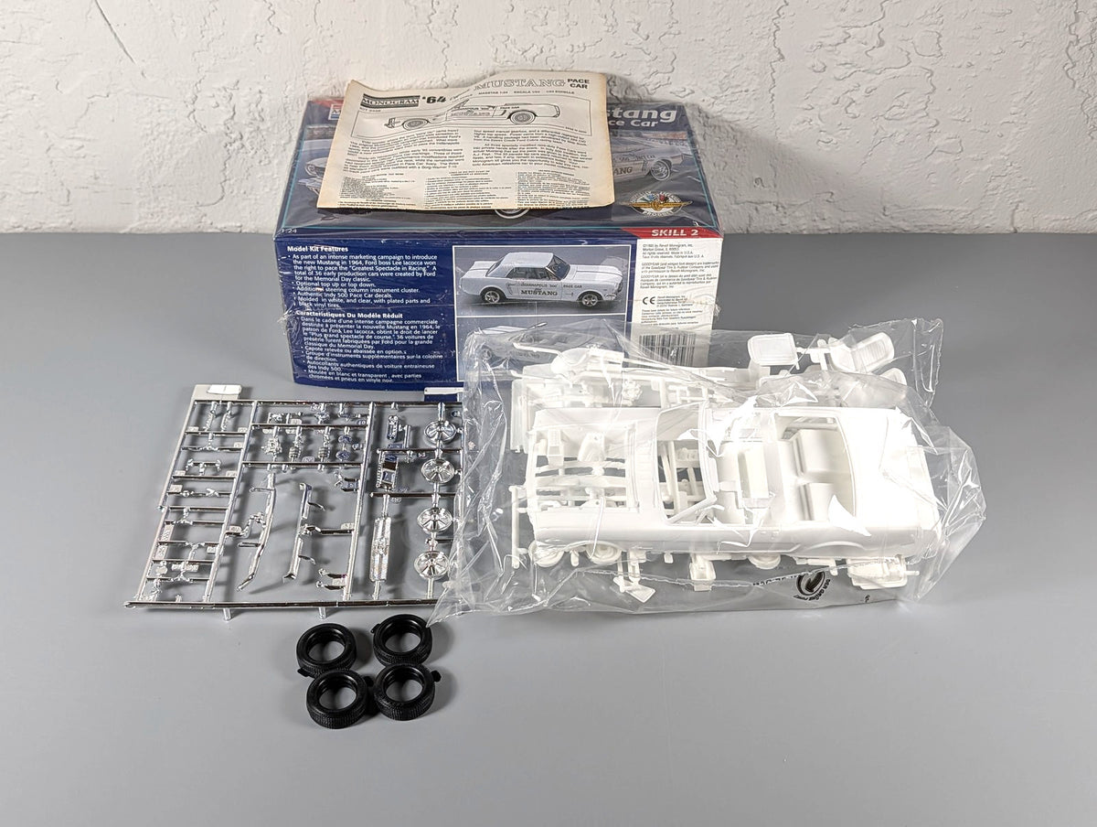 Monogram '64 Mustang Indy 500 Pace Car 1/24 Model Kit 2456 Open Box Unbuilt
